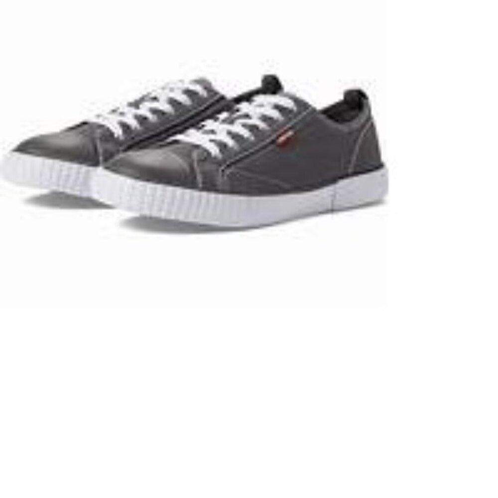 Levi's Women's Gray Anika Canvas Lace Up Low Top Casual Sneakers